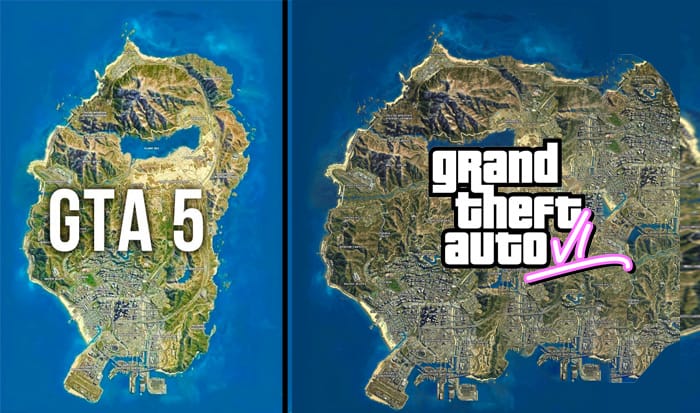 GTA 6 Vs GTA 5 Map